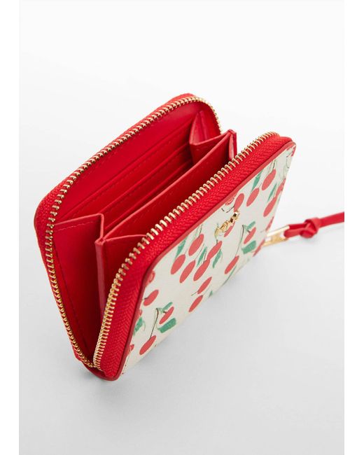 Mango Red Cherry Printed Wallet