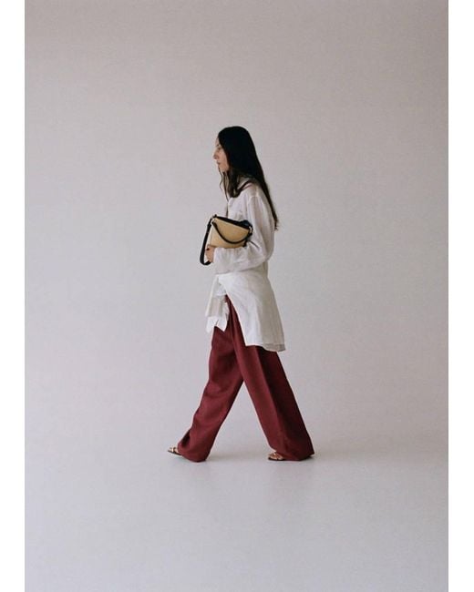 Mango White Small Raffia Bucket Bag