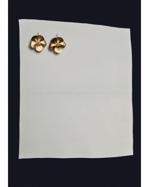 Mango Gray Flower-Design Earrings