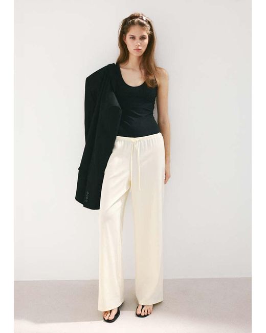 Mango Multicolor Straight Mid-Rise Trousers