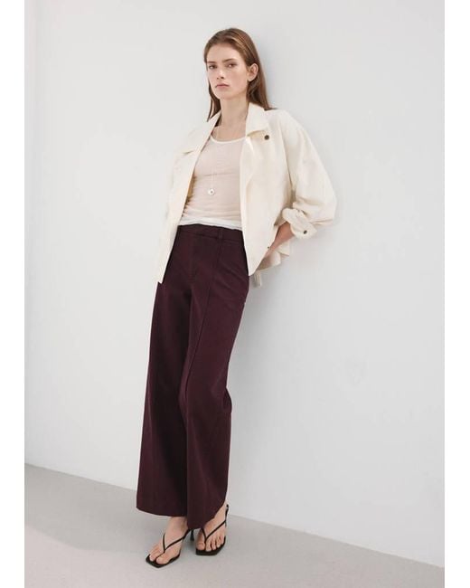 Mango Multicolor High-Waisted Wide Leg Jeans With Stitching