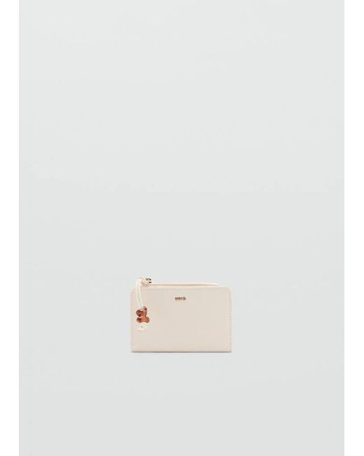 Mango White Small Beaded Purse