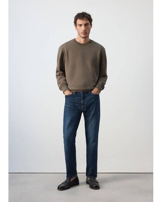 Mango Multicolor Relaxed-Fit Cotton Sweatshirt for men