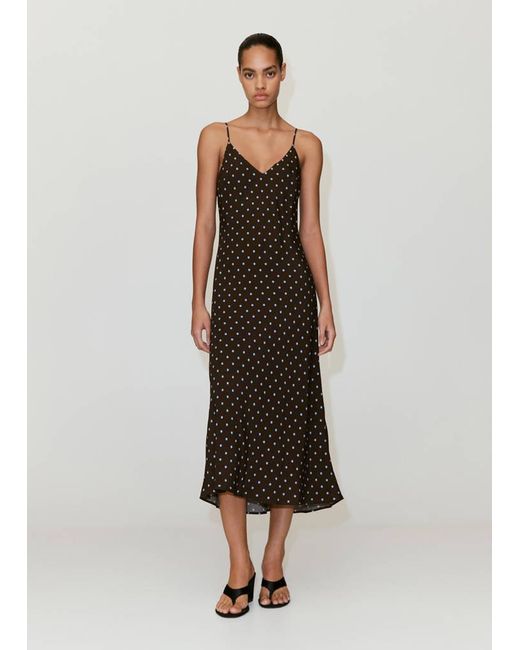 Mango White V-Neck Print Dress