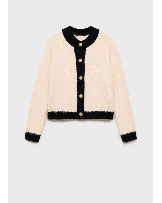 Mango Natural Contrasted Buttons Jacket