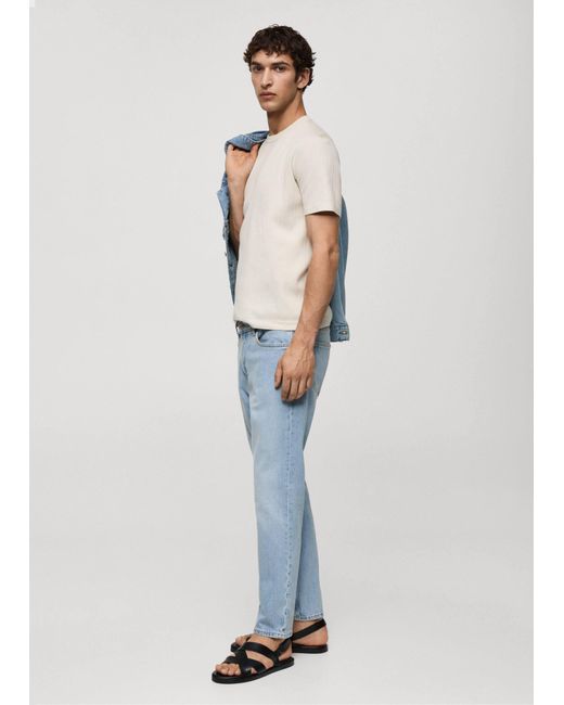 Mango Blue Ben Tapered Fit Jeans Light for men