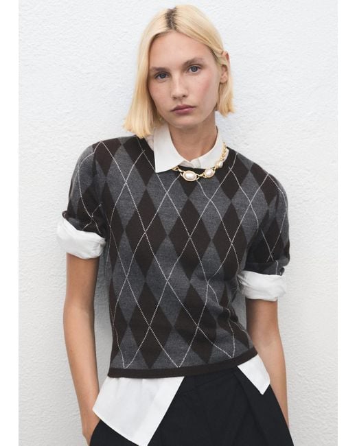 Collier Combiné Perles Or Mango en coloris Black