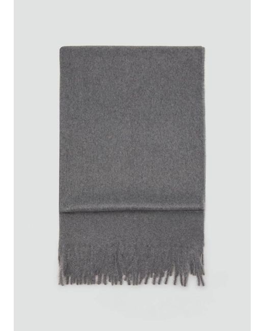 Mango Gray Fringed Edge Scarf