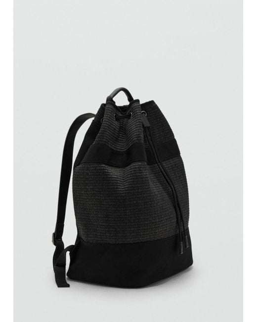 Sac À Dos Type Seau Cordon Noir Mango pour homme en coloris Black