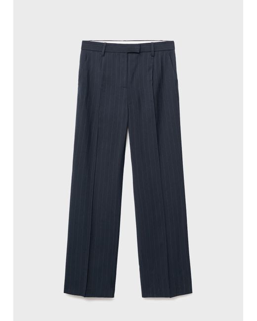 Mango Blue Pinstripe Suit Trousers