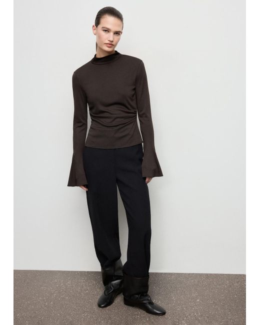 T-Shirt Ajusté Avec Manches Cloche Marron Mango en coloris Brown