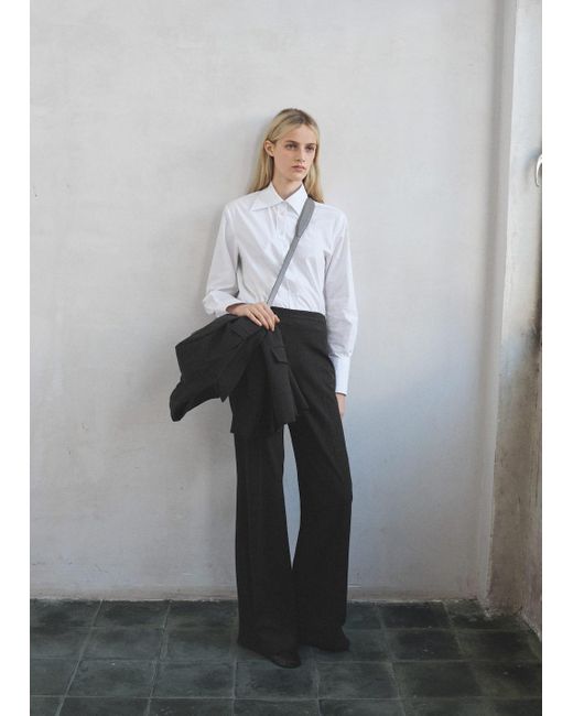 Mango Gray Pinstripe Suit Trousers