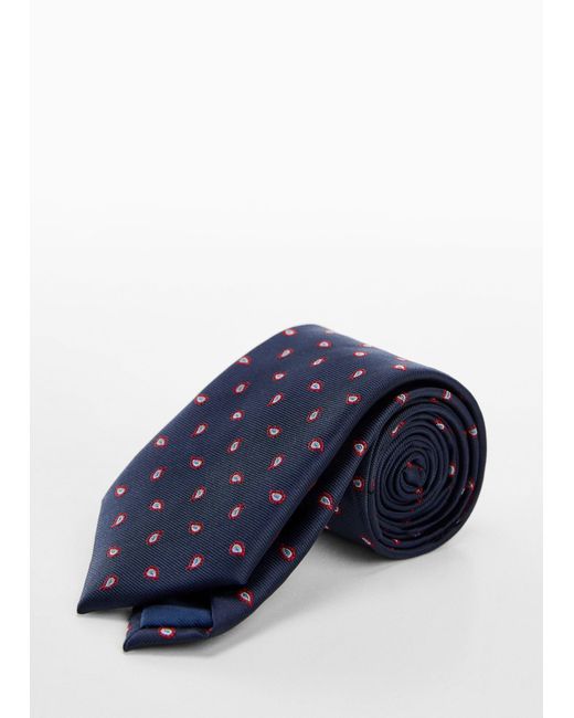 Mango Blue Stain-resistant Printed Tie for men