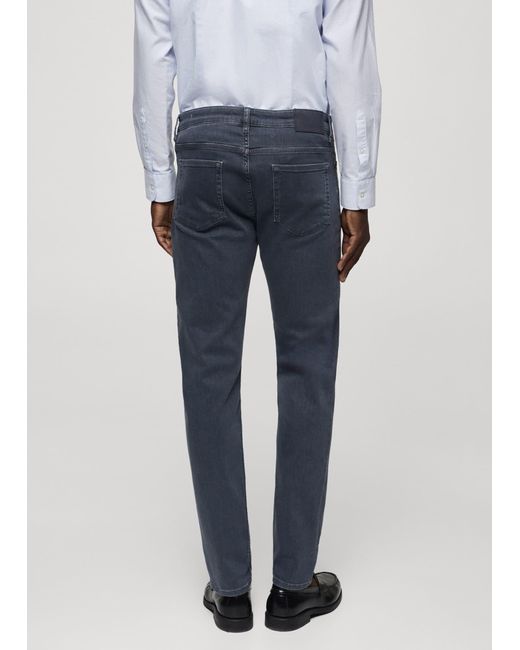 Mango White Slim Fit Ultra Patrick Jeans Denim for men