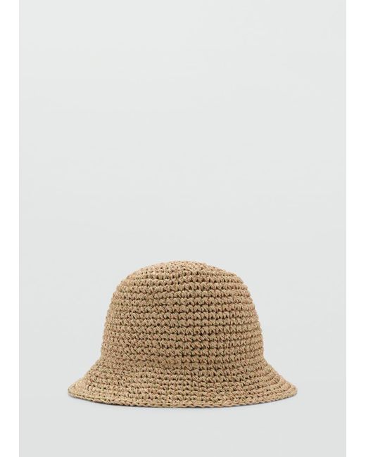 Mango Natural Lurex Straw Bucket Hat