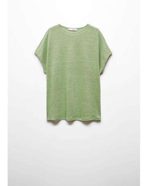 Mango Green 100% Linen T-shirt