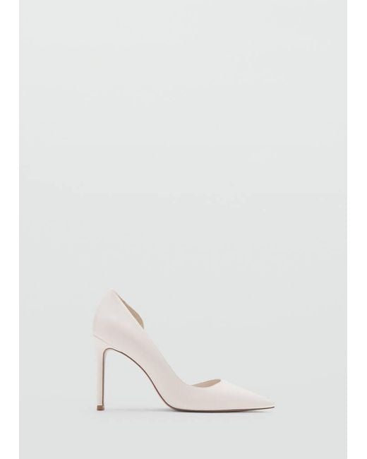 Mango White High-Heeled Shoes
