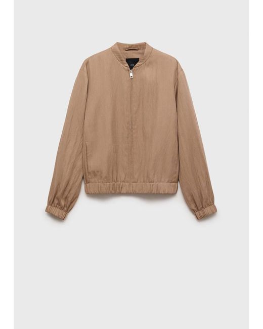 Mango Natural Lyocell Bomber Jacket