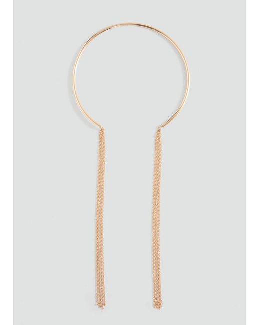 MANGO TEEN White Rigid Chain Necklace
