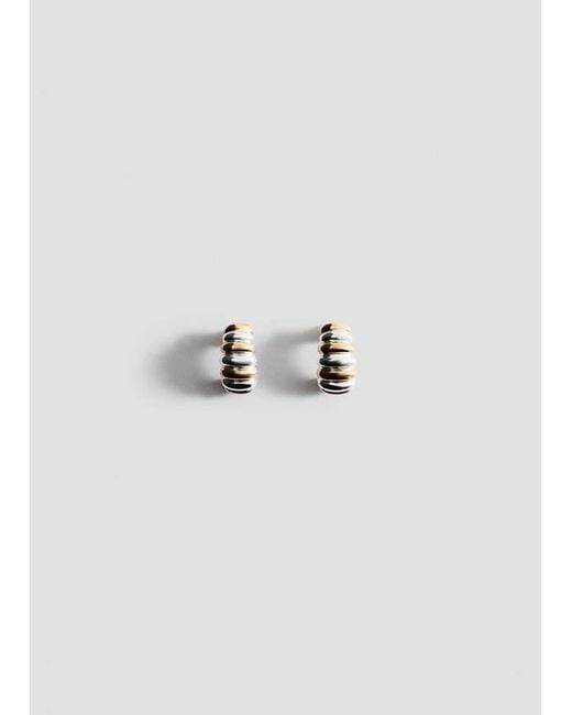 Mango Metallic Two-Tone Earrings