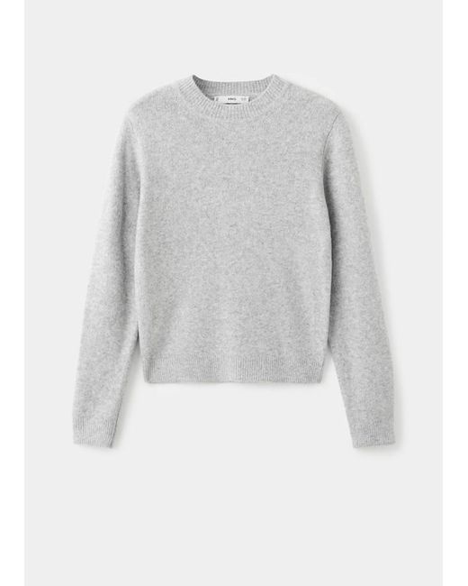 Mango Gray Medium-Knit Sweater