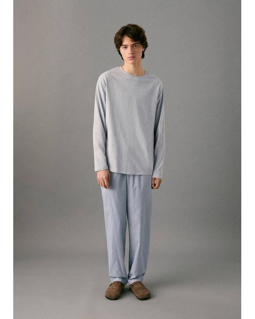 MANGO TEEN Gray Long Pyjama Pack for men