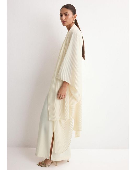 Mango Natural Oversized Pleated Caftan