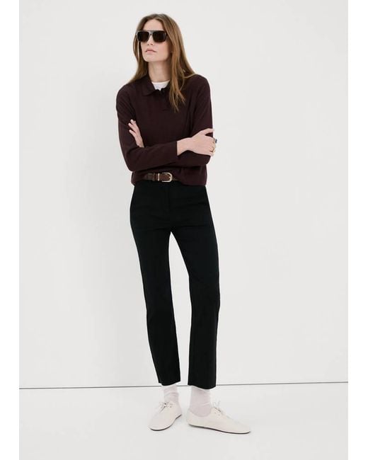 Mango Red Knitted Polo-Neck Sweater