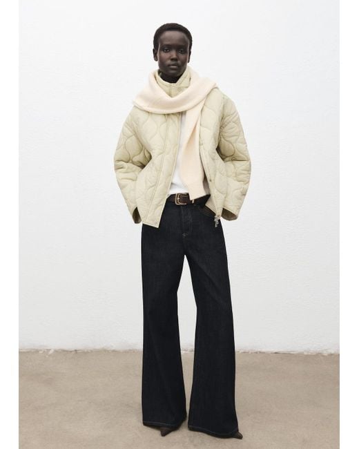 Anorak Matelassé Oversize Ivoire Mango en coloris Natural