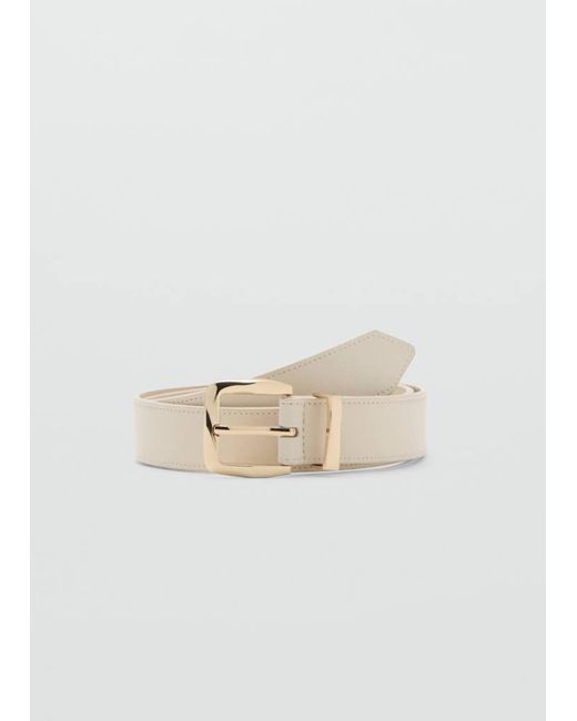Mango Natural Embossed Buckle Belt
