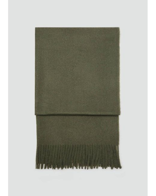 Mango Green Fringed Edge Scarf
