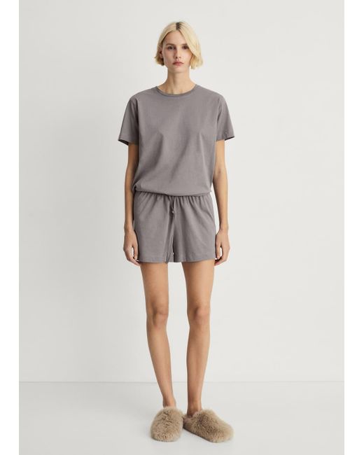 Mango Multicolor Two-Piece Short Cotton Pyjama Set