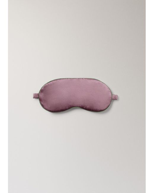 Mango Purple Silk Mask With Contrast Piping