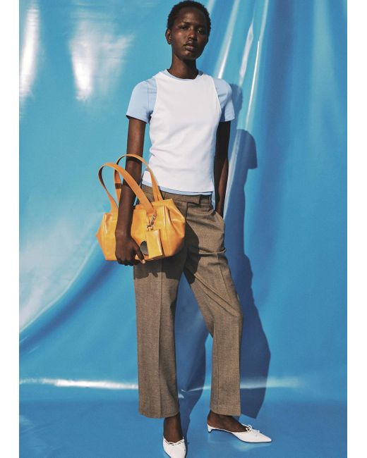 Mango Blue Double Cotton T-Shirt