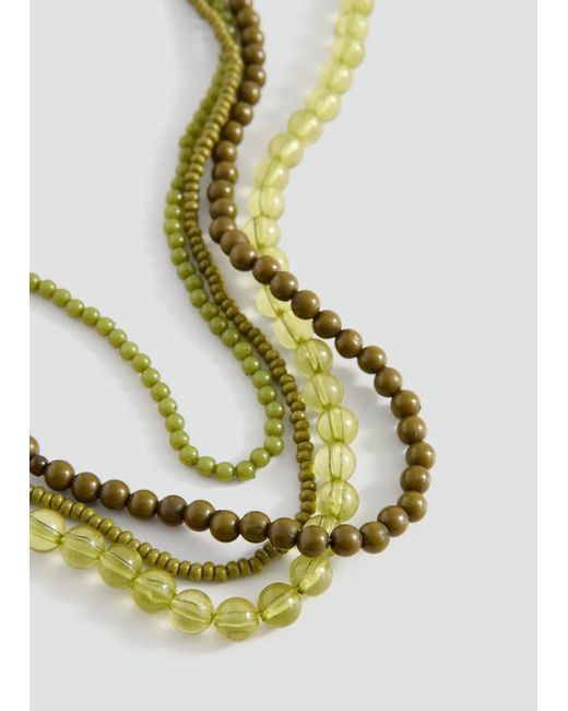 MANGO TEEN Green Multi-Chain Collar