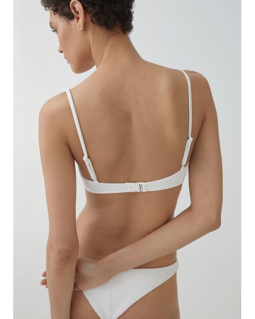 Mango White Underwired Bikini Top