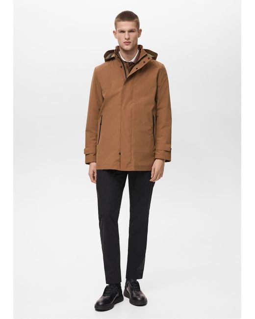 Mango Natural Coolmax Technology Waterproof Parka for men