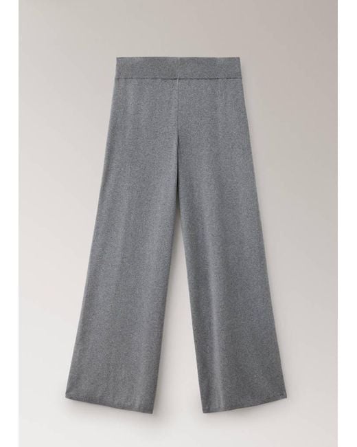 Mango Gray Straight-Leg Trousers, 100% Cotton, Soft Feel
