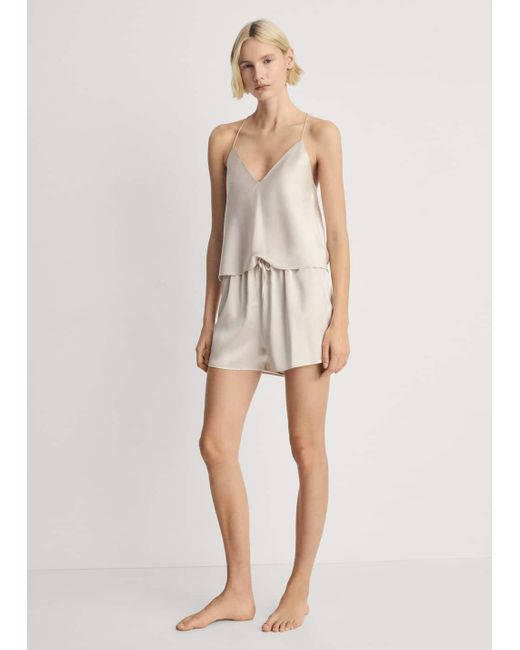 Mango Natural Silk Pyjama Shorts