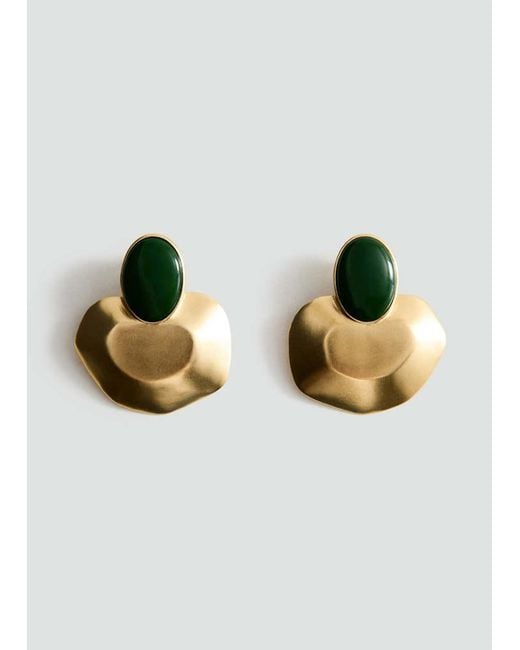 Mango Metallic Resin Stud Earrings