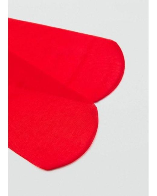 Mango Red Pack of Veiled Sheer Socks