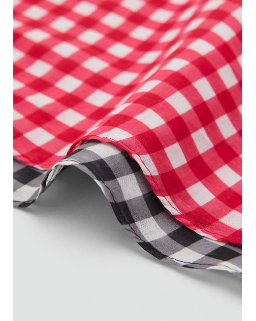 Mango Red Set Of 2 Combined Scarves