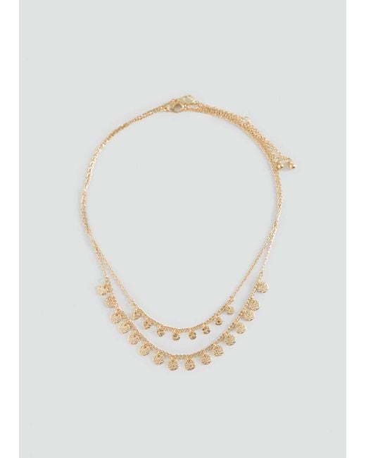 MANGO TEEN White Pack Of 2 Metal Bead Necklaces