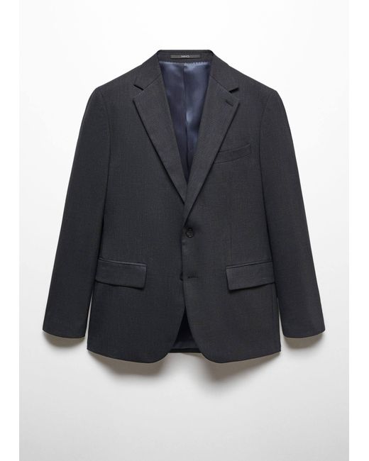 Mango Blue Slim Fit Cold Wool Suit Jacket for men