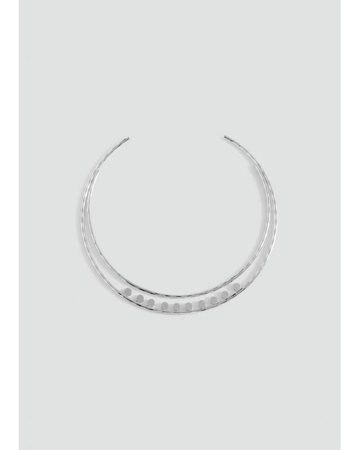 MANGO TEEN White Rigid Metal Choker