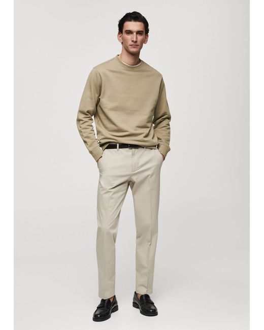 Mango Natural 100% Cotton Basic Sweatshirt for men