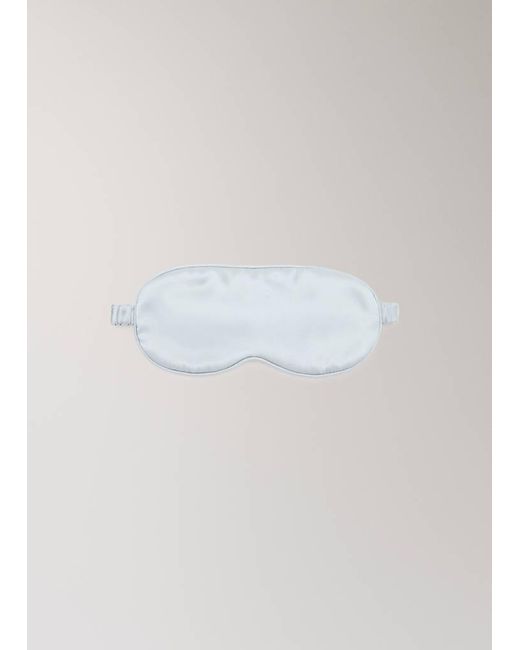 Mango White Silk Eye Mask