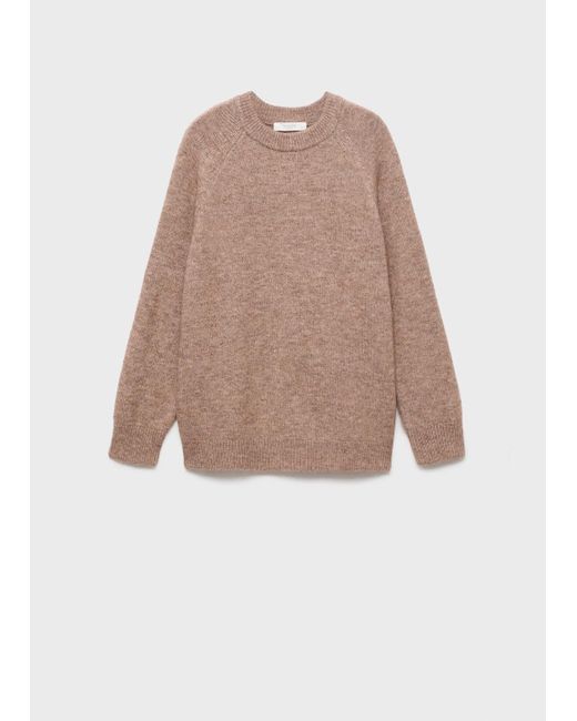 Mango Natural Round-Neck Knitted Sweater