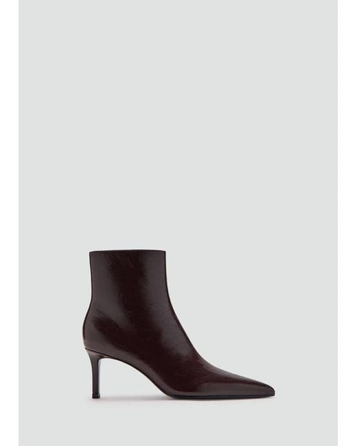 Mango Black Pointed Heel Ankle Boot
