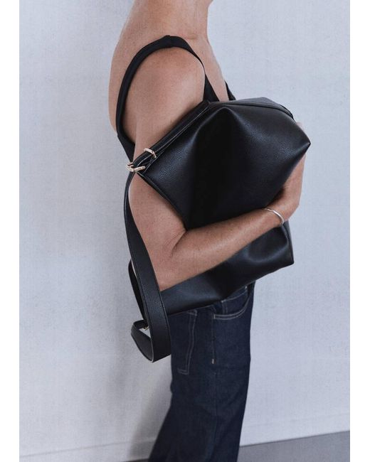 Mango Black Large Bucket Bag Buckle